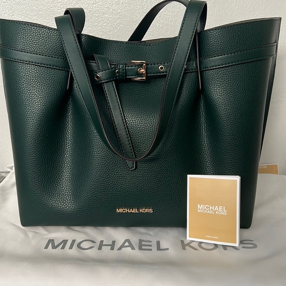Michael Kors Emilia tote in Hunter Green